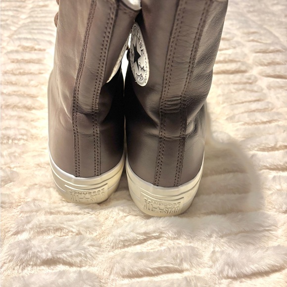 Converse Chocolate Leather High-Top Sneakers - Picture 4 of 10